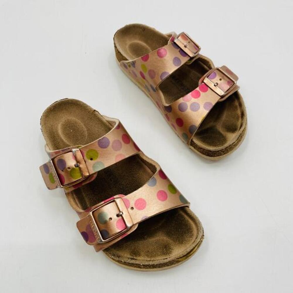 Birkenstock pink‎ polka dot kids sandals